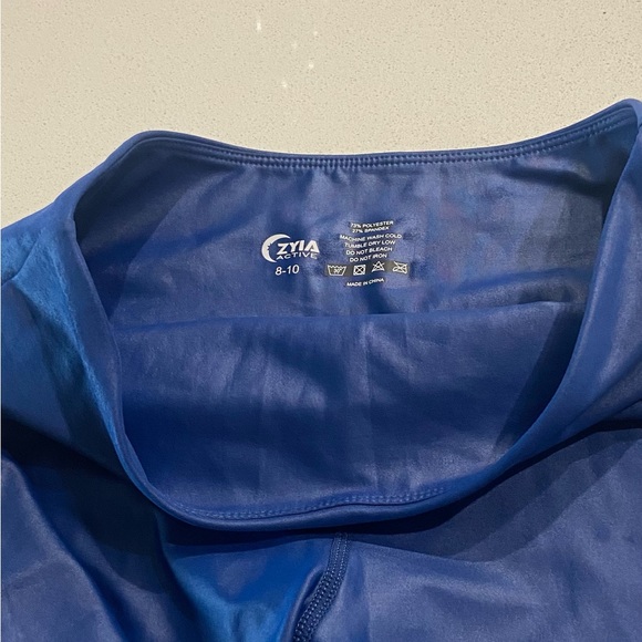 Zyia Active Light n Tight Hi-Rise 7/8 24" Leggings Blue Metallic - Picture 6 of 8